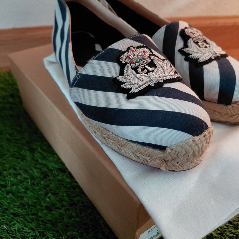 Christian Loubiton Striped Espadrille Flats